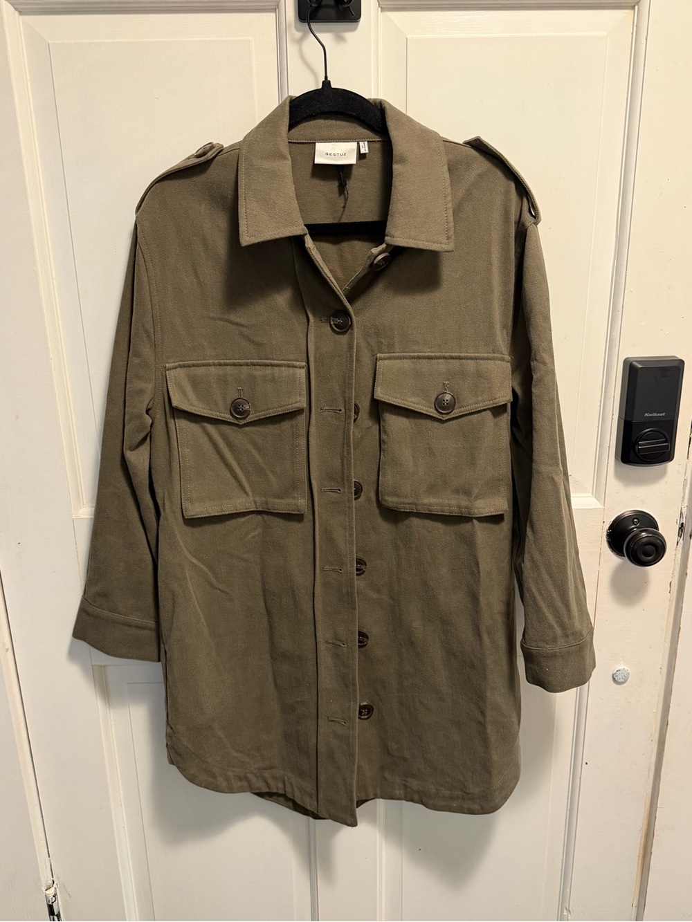 Utility Field Jacket in Olive Green by Gestuz